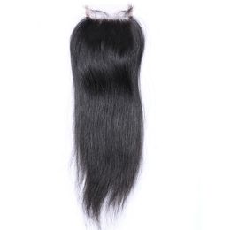 Vietnamese Human Hair Straight Lace Closure Bleached Knots Brazilian Peruvian Indian Malaysian Medium Brown Swiss Laces Closures Piece with Baby Hairs FDSHINE