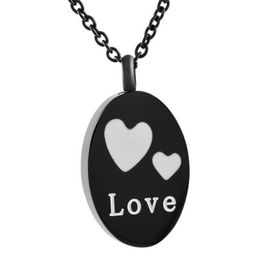 ellipse Cremation Ashes Holder Urn Pendant Memorial Locket with fill kit for Love