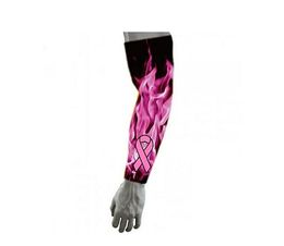 New arrival faith love ribbon cancer breast arm sleeve Compression Arm Sleeve Moisture Wicking Pink Ribbon Breast Cancer Pink Ribbon Sports