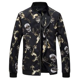 Giacche da uomo 2021 Capispalla autunno primavera Cappotti casual da uomo Giacca slim fit Army Skull Paern