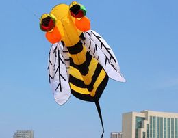 high quality 3m bee soft kite flying toys with control bar line diamond facial dinosaur kites reel queen kite Christmas Outdoor Toys