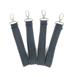 Neoprene Keychain Wrist Strap Key Fob with Metal Clips Key Holder 20CM Black Neoprene Loop Key Organizer Wristlet Strap