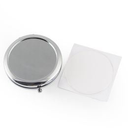 Blank Metal Dia 58mm /2.75 inch Pocket Mirror comes with Resin Epoxy Sticker Silver Miroir #18413-1