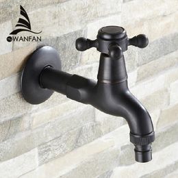 Bibcock Faucet Retro Euro Oil Rubbed Bronze Washing Machine Faucet Toilet Mop Small Faucet Wall Mount Outdoor Garden Tap SY-367R