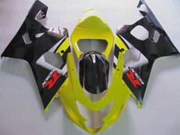 black yellow faring kit for suzuki gsxr600 gsxr750 04 05 k4 aftermarket gsxr600 750 2004 2005 fairings set vn81