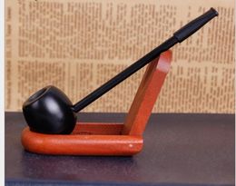 New Black Sandalwood Round Bottom Pipe Pure Hand Philtre Solid Wood Pipe