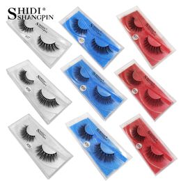 SHIDISHANGPIN 1 Pair Mink Eyelashes Natural Long False Eyelashes Fake Eyelash 3d Lashes Faux Cils