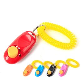 Animal Pet Universal Plastic Training Clicking Device Durable Practising Dog Supplies Agility Trainer Aid Wrist Strap Button 3tt ff