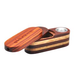 Newest Wood Pipe High Quality Double Layer Mounthpiece Mini Smoking Pipe Tube Portable Unique Design Hot Sale DHL free