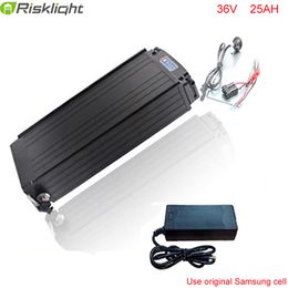 lithium battery rear rack 36v 25ah 1000w lithium ion battery for electric bicycle with Power lights Tail lights For Samsung cell