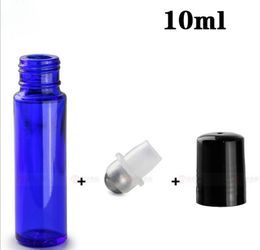 10ml Blue Glass Roll on Bottle Glass Essential Oil Bottles Wih Metal Roller Ball Aromatherapy Glass Vials DHL Free Shipping