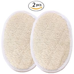 GDGY Exfoliating Loofah Pads 2 Pack 100% Terry Cloth Materials Sponge Scrubber Brush Close Skin For Men and Women When Bath Spa and Shower