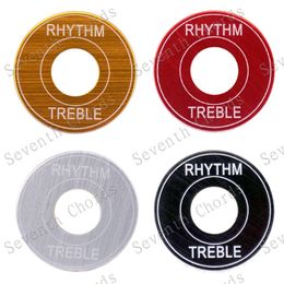 2 Pcs Aluminium Alloy Toggle Switch Plate Selector Cover Marker Washer Rythm/treble Ring for Electric Guitar accessories parts