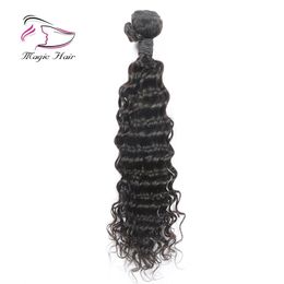 Hot selling Natural Colour Hair Weaves Brazilian Deep Wave Human Hair Extensions 100gram Per Piece Remy Hair Bundles