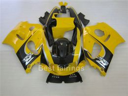 High grade fairing kit for SUZUKI GSXR600 GSXR750 SRAD 1996-2000 black yellow GSXR 600 750 96 97 98 99 00 fairings GF34