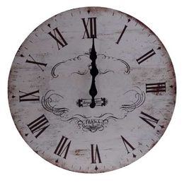 13" Chic Vintage Retro Crown Pattern Wooden Wall Clock Art Home Decor