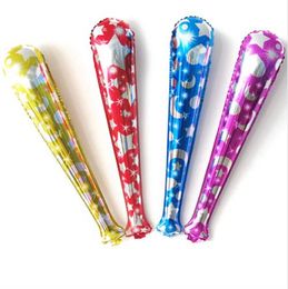 Large baseball bat aluminum foil balloons toys party Cheering stick blow bar noise maker long bell balloon event party supplie