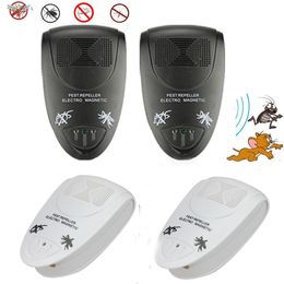 100pcs Ultrasonic Electronic Anti Rat Pest Mouse Mice Bug Flea Mosquito Insect Repeller Repellent black White US EU UK Plug