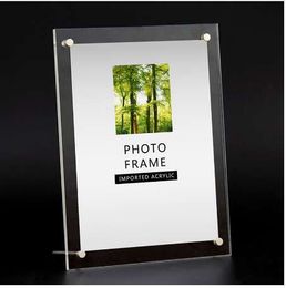 6/7/8/10/12 Inch Photo Frame Acrylic Picture Frame Modern Photo Picture Holder Display Wedding Photo Frames for Pictures