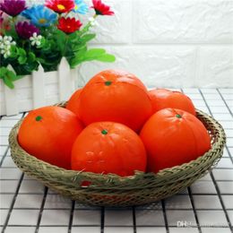 Simulation PU Orange Shaped Squishies Reduce Pressure Fruit Jumbo Squishy For House Cake Shop Decoration Toys Top Quality 4 8xr BB