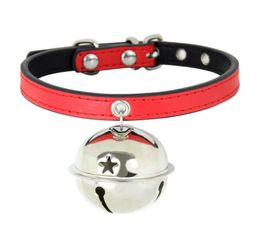 Pet Supplies collars PU fabric decoration personality design stock small dog big bell cat dog collar J21