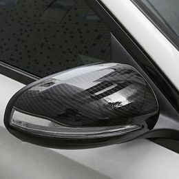 Carbon Fibre Style Car Rearview Mirror Frame Decoration Cover Trim For Mercedes Benz E Class W213 2016-18 Exterior Modified
