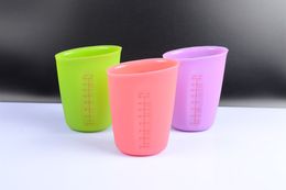 250ml 500ml Food Grade Silicone Measuring Cups Measuring Tools Soft Silicone Milk Cup Baking Tool wen6573