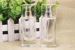 2019 Hot Selling 50ml Perfume Glass Spray Bottles With Gold Silver Pump And Cap, Glass Spray Bottle For Perfume,Clear Spray Bottle Wholesale