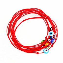 20pcs/lot mixed Lucky Hamsa String Evil Eye Lucky Red Cord Adjustable Bracelet DIY Jewellery