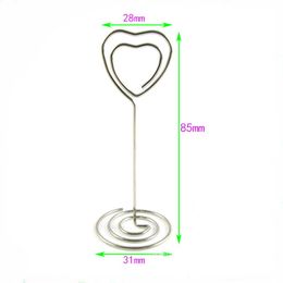 Love Heart Place Card Holders Clips Wedding Table Photo Memo Number Name Holder Clip Party Decor Silver W7310