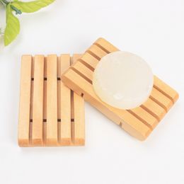 Natural Wooden Soap Tray Holder Soap Rack Plate Box Container Wooden Soap Dish Bathroom Accessories wen7056