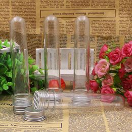 40ml Transparent Mask Bath Salt Test PET Tube with Aluminum Cap, Clear Cosmetic Tube with Pressure Sensitive Seal LX1107