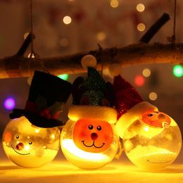 クリスマスLEDライトおもちゃ新年のホリデーデコレーションホームクリスマストレスハンギング装飾プラスチックボールペンダント
