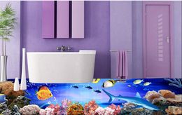 window mural wallpaper Aesthetic Seaview Underwater World 3D bathroom floor decorative painting