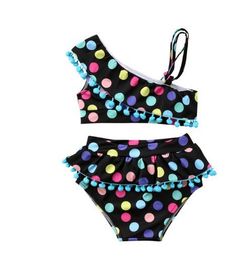 Cheap Girls Bathing Suit Polka Dot