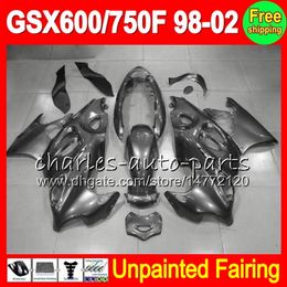 8Gifts Unpainted Full Fairing Kit For SUZUKI GSX600F Katana GSX750F GSXF750 98 99 00 01 02 1998 1999 2000 2001 2002 Fairings Bodywork Body