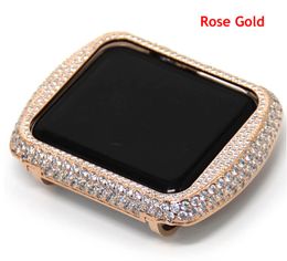 38mm 42mm For Apple Watch Series 3 2 1 rose gold case bling rhinestone diamond Jewellery metal bezel 4 Colours free epacket