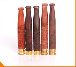 The Wood Carving Wood Carving Carved Rosewood Cigarette Holder Rod Type Health Mixed A Variety of Patterns