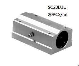 20pcs/lot SC20LUU SCS20LUU 20mm double or twin linear case unit linear block bearing blocks for cnc router 3d printer parts