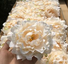 DIY Artificial Flowers Silk Peony Flower Heads Wedding Party Decoration Supplies Simulation Fake Flower Head Home Decorations 15cm GA230