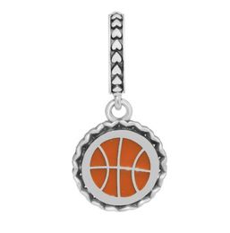 DIY Fits for Pandora Bracelet Charms Silver 925 Jewelry Basketball Dangle Charm Mixed Enamel Beads for Jewelry Making free shipping