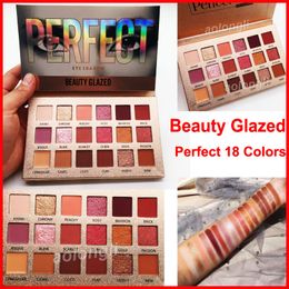 Beauty Glazed 18 Colours Eyeshadow Palette Makeup Eye Shadow Perfect Shimmer Highly Pigmented Eye shadow Rose Gold New Nude Pallet Blendable Cosmetics free DHL