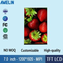 7 inch High resolution 1200*1920 tft lcd module display with MIPI Interface screen and IPS veiwing angle panel