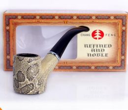 A Classic Snake Resin Pattern Lines Bent Pipe