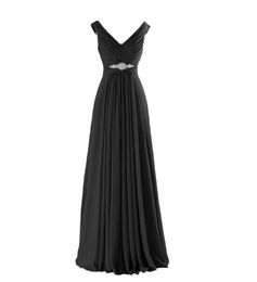 2018 New Elegant Black Backless Crystal V-Neck A-Line Long Prom Dresses With Plus Size Party Dresses Formal Gowns Vestido De Festa BP13