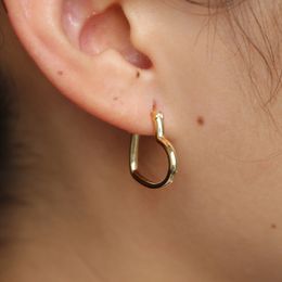 Korean fashion heart shape earrings screw back big hollow love heart dangle earrings for women grils simple statement Jewellery