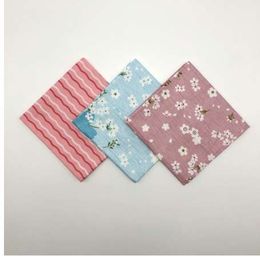 Japanese women's fashion white sakura flowers headbands scarf handkerchiefs Placemat So Many Uses /100% Cotton Size 48cm(+-1cm)