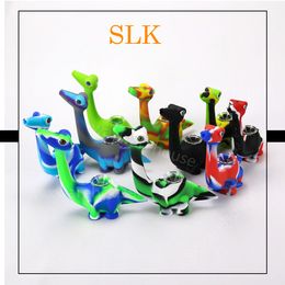 420 Cool dinosaur shape silicone water pipe blunt bubbler portable smoking pipe 14mm joint water bong tobacco smoking pipe wax dab rig 510