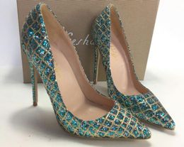 Cheap Green Snake High Heels