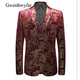 Floral Blazer Men 2018 Spring Autumn Mens Velvet Blazers Red Blue Gold Blazer For Men XS-XXL Wedding Prom Party Suit Jacket02